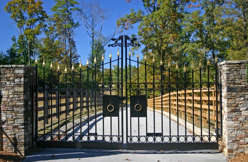 Elegant Wrought Iron Driveway Gate