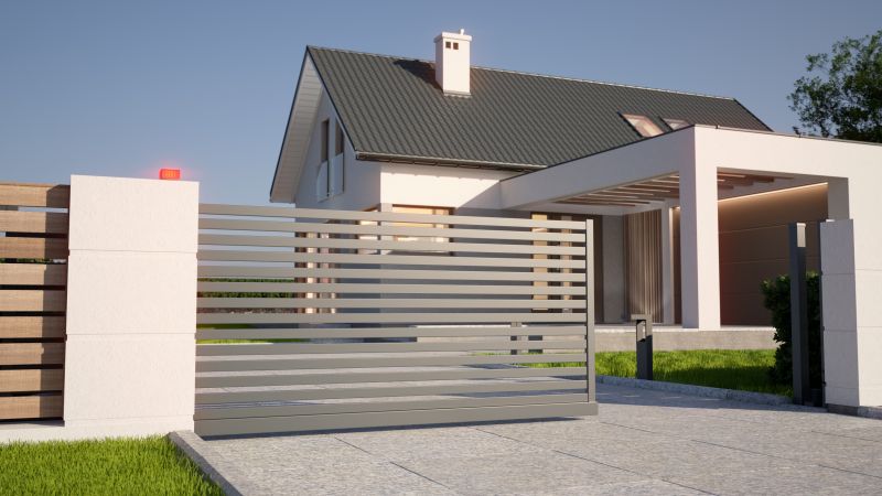 Modern Aluminum Driveway Gate